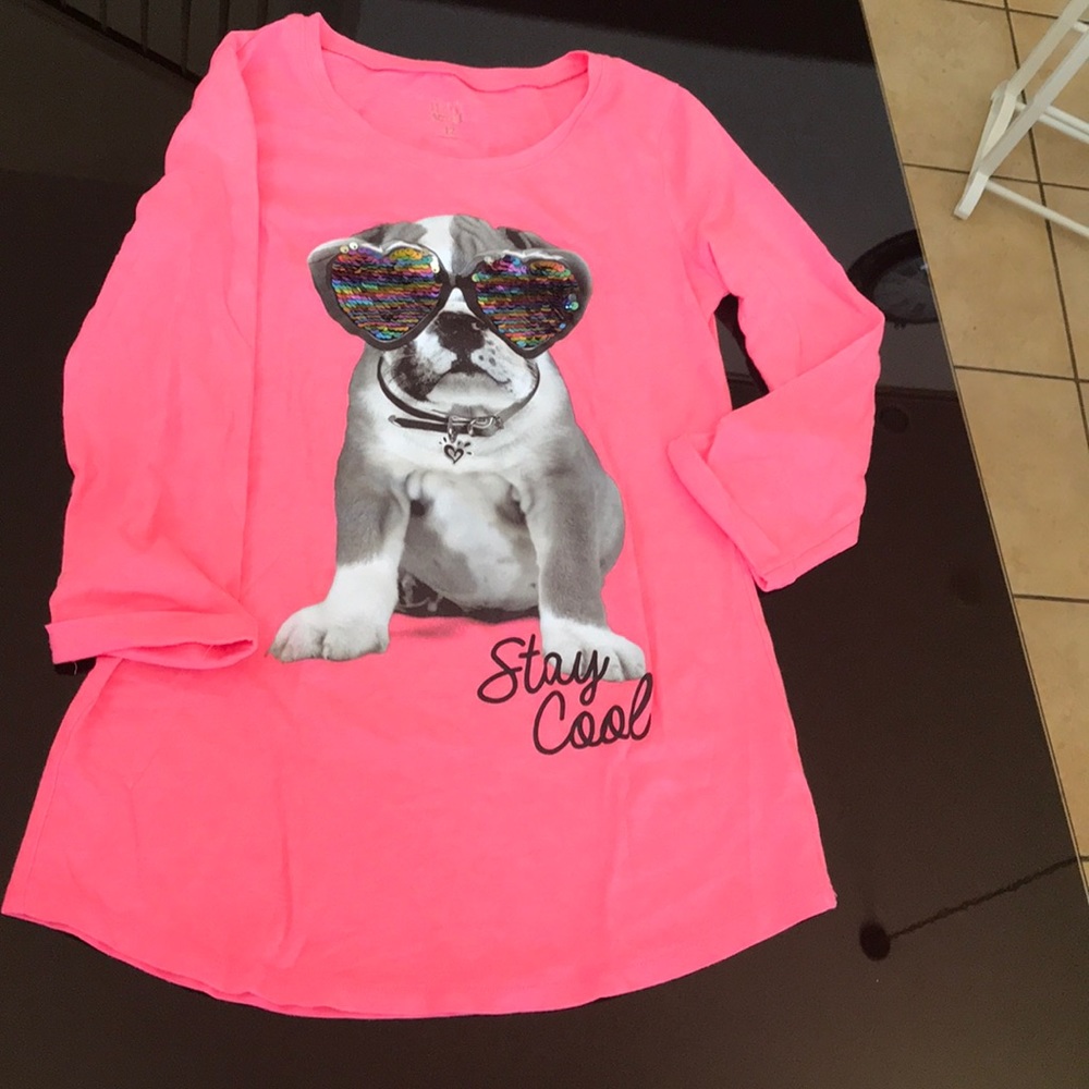 Girls size 12 flippie shirt from Justice